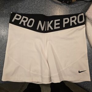 Nike Pro Dri Fit White Compression Shorts